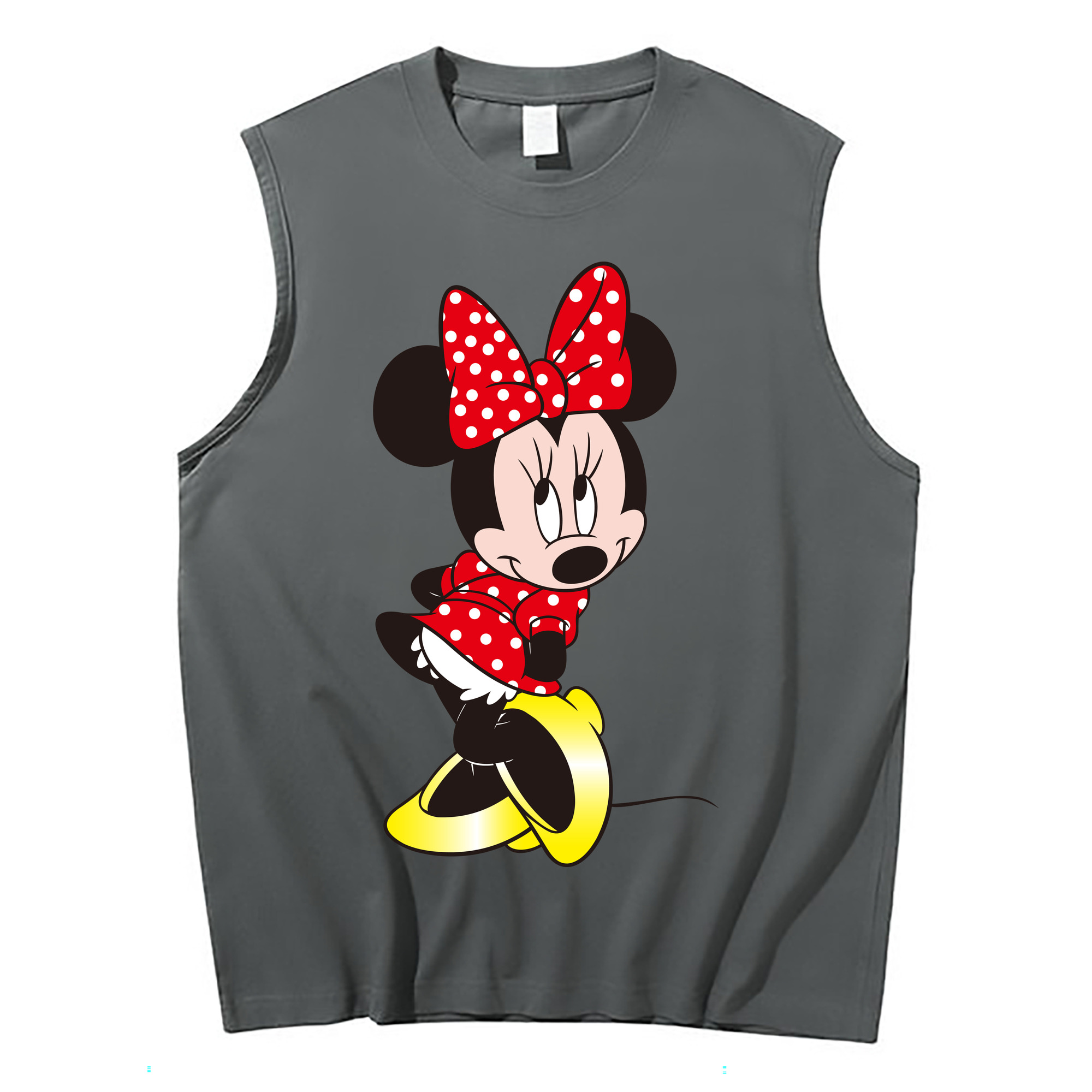 ミッキーマウス Mickey Mouse コットン100％タンクトップ（フロントプリント）